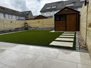 Complex garden landscaping in Swords